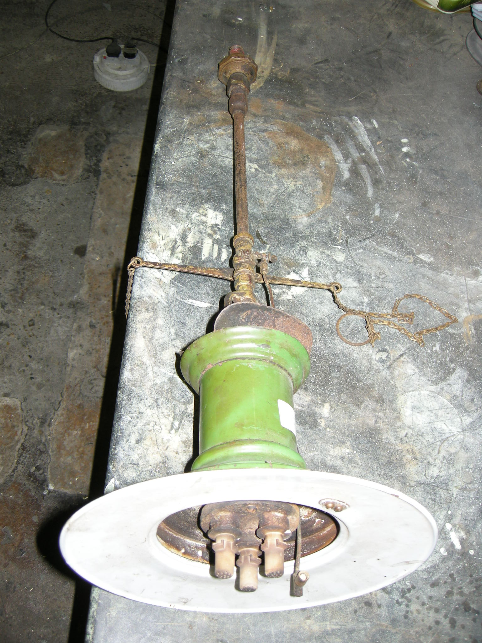 gas lantern before restoration